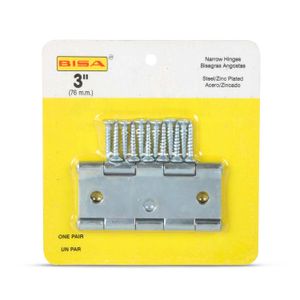 Bisagra con remache Acero Zincada 3"x2" x 2 unidades