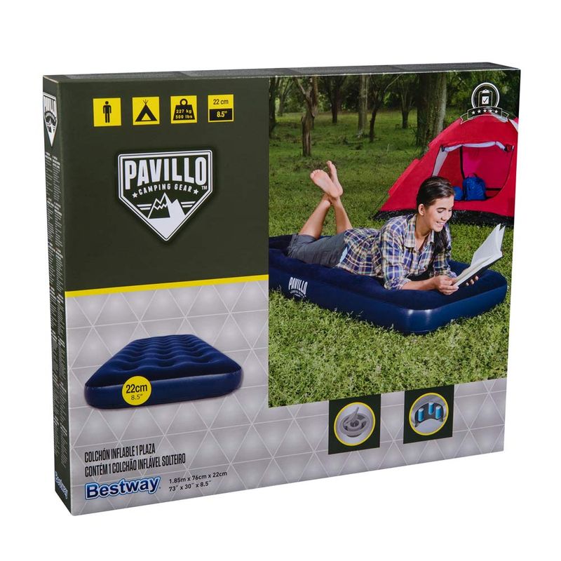 Colchoneta Camping 1 Plaza Adkar Cama Inflable Portatil Colchon