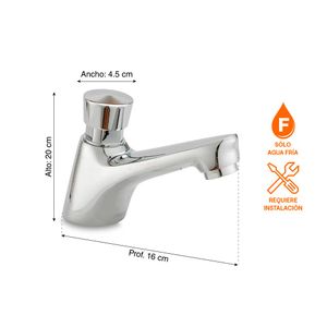 Llave temporizada lavatorio Orange Premiun Cr