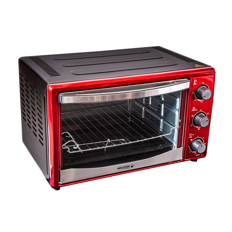 Horno Eléctrico Holstein Rojo 25 Litros - Real Plaza