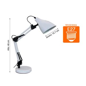 Lámpara de escritorio Architect Blanca E27