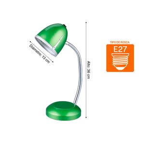 Lámpara de escritorio Sara Verde E-27
