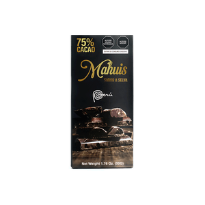 Chocolate Mahuis Dark 75% Cacao Barra 50g