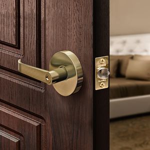 Manija para dormitorio semi recta Forte Bronce Antiguo