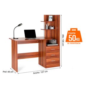Escritorio con estante Rabat Marrón
