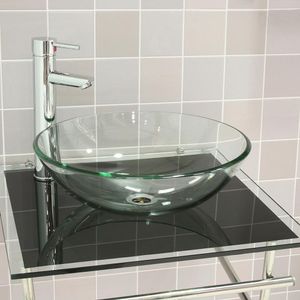Ovalin Circular Orange para Sobreponer 42cm Vidrio Transparente