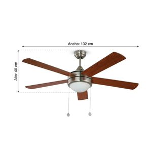 Ventilador de techo Orange Sorrento 52" 2 luces 5 palas