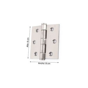 Bisagra Acero Inoxidable 3"x3" x 2.5mm x2 unidades