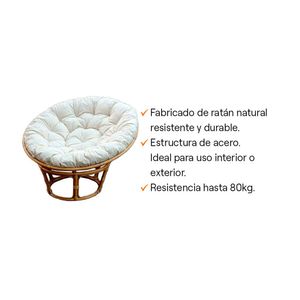 Sillón Papasan ratán natural