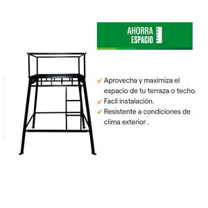Base metálica armable para tanque 500-1350 litros
