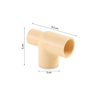 Tee reducida 3/4 a 1/2 cpvc - agua caliente