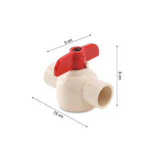 Llave bola lisa 3/4 cpvc - agua caliente