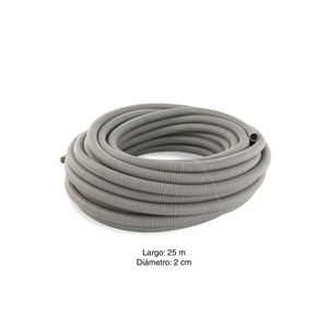 Tubería corrugada flexible 1/2" WIR gris x 25 metros