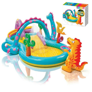 Piscina Inflable con Centro de Juego de Dinosaurio