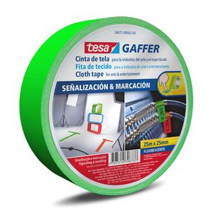 Cinta gaffer fluorescente 04671 25mm x25m
