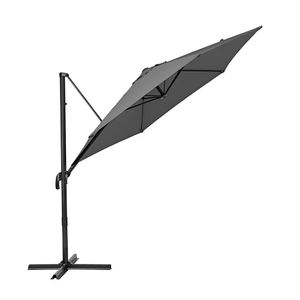 Sombrilla terraza lateral aluminio hexagonal 290cm Gris Oscuro
