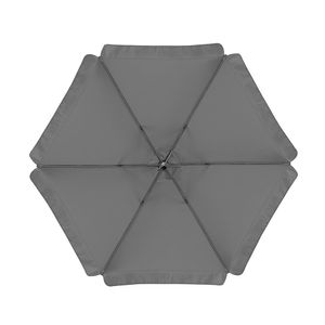 Sombrilla terraza central hexagonal 300cm Gris Oscuro