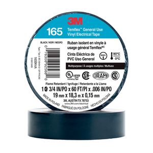 Cinta Aislante 3M 3/4 x 18m Temflex 165 Negra