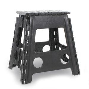 Banco plegable 39cm alto Negro