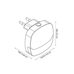 Nightlight Led Sensor luz cuadrado 0.5W