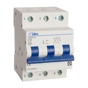 Interruptor termomagnético 3x16a 6ka Solera
