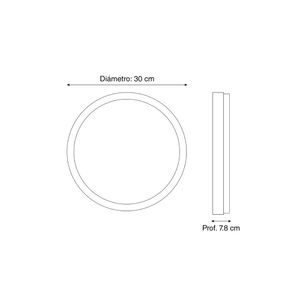 Plafón led 30W IP65 Champagne La