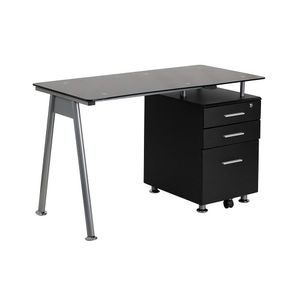 Escritorio de vidrio Danesa negro