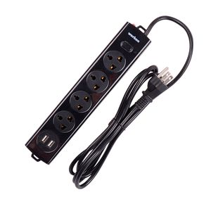 Extensión 4 tomas 2 puertos USB 2m