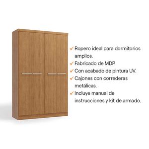Ropero Oslo 4 puertas Maple