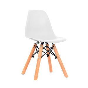 Silla de Diseño Decorativo Eames Polipropileno/Madera para Niños Blanco Bonno