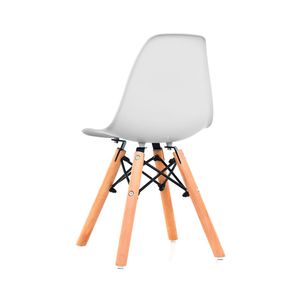 Silla de Diseño Decorativo Eames Polipropileno/Madera para Niños Blanco Bonno