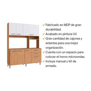 Mueble Alacena de Cocina New Antonia 160cm MDP Orange