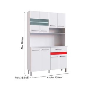 Mueble Alacena de Cocina New Carolina 120cm MDP Orange