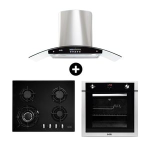 COMBO Cocina Empotrable SOLCO034 + Campana Venus Plus + Horno a gas