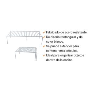 Organizador para repisa extensible