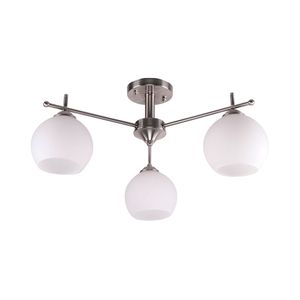 Lámpara Colgante Orange Isla 3 Luces E27 Blanco/Cromo
