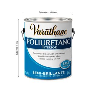 Barniz de interior Agua Semi Brillante 3,785L