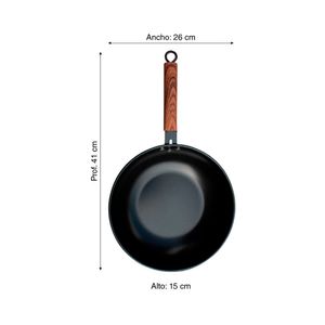 Sarten Wok fierro N°26