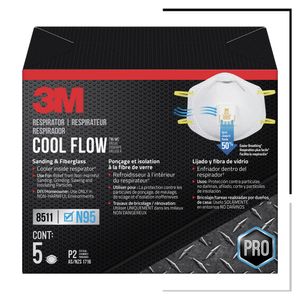 Respirador 3M valvula 8511 N95 x 5 unidades