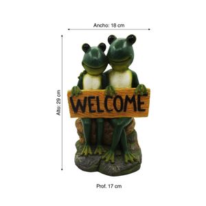 Adorno sapitos Welcome 29cm