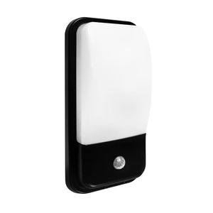 Aplique exterior led Negro con sensor 20W Luz amarilla