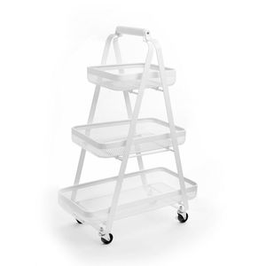 Carrito Organizador de Cocina Orange 3 Niveles Blanco