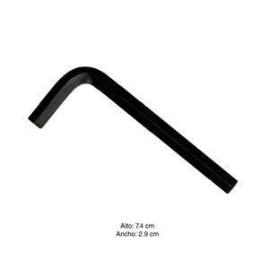 Llave hexagonal pavonada 4mm