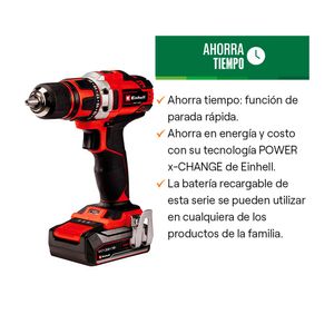 Atornillador 18V TE-CD18/40 LI + 69 Accesorios + 1 batería 2.5Ah Einhell