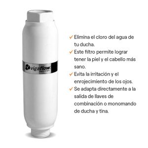 Filtro de agua Vigahome para Ducha FTW-6 Blanco
