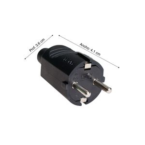 Clavija bipolar caucho termoplástico 16A 250V