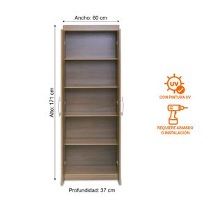 Ropero Multiuso Cali Tamires 2 Puertas 4 Repisas MDP Nature