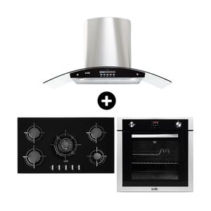 COMBO Cocina Empotrable SOLCO033 + Campana Venus Plus + Horno a gas