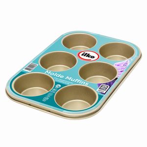 Bandeja 6 moldes Non Stick Gold 27cm