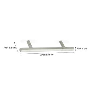 Tirador Recto Pesado Acero Inoxidable 96mm